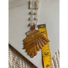 Load image into Gallery viewer, Vintage 70s agate necklace chief head first nations native indian pendant