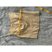 Load image into Gallery viewer, Vintage 60s gold floral brocade cocktail dress handmade 2 piece