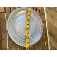 Load image into Gallery viewer, Artistic Accents iridescent pearl swirl glass 9” luncheon plate made in Turkey