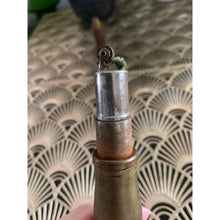 Load image into Gallery viewer, Vintage bullet table lighter brass trench art WWII 8" tall with base