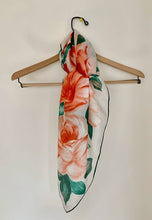 Load image into Gallery viewer, Vintage silk rose scarf