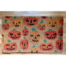 Load image into Gallery viewer, Halloween pumpkin doormat outdoor rug Autumn coconut fiber