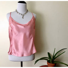 Load image into Gallery viewer, Vintage camisole size large silky pink satin