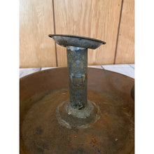 Load image into Gallery viewer, Antique rusty Primitive Tin Push up Style Candle Holder 9"
