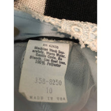 Load image into Gallery viewer, Vintage Prairie Dress Sz 10 Semi Sheer Elastic Waist Blue Chiffon Long Sleeve