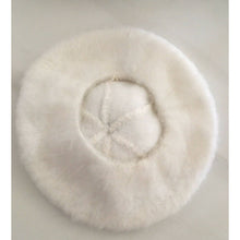 Load image into Gallery viewer, Vintage Beret White Felt With Pom Pom hat Ooh La La!