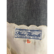 Load image into Gallery viewer, Vintage silk top size M/L sleeveless Vietnamese blouse semi sheer ivory lace detail