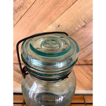 Load image into Gallery viewer, Lightening Mason jar antique vintage bail glass lid canning jar