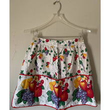 Load image into Gallery viewer, Vintage short half apron fruit pattern with pockets