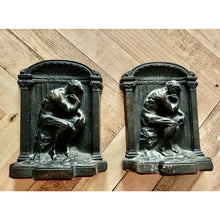 Load image into Gallery viewer, Pair of Solid Bronze Bookends of "The Thinker" by Auguste Rodin