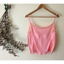 Load image into Gallery viewer, Vintage camisole size large silky pink satin
