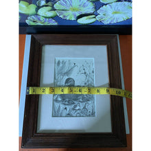 Load image into Gallery viewer, Maine marsh framed pen and ink Downeast print