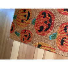 Load image into Gallery viewer, Halloween pumpkin doormat outdoor rug Autumn coconut fiber