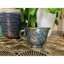 Load image into Gallery viewer, Vintage blue teacup Indiana iridescent carnival glass