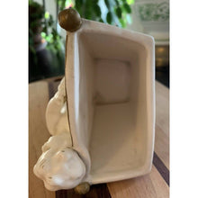 Load image into Gallery viewer, Vintage Inarco ceramic Christmas Cherub playing a harp vase