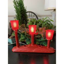 Load image into Gallery viewer, Vintage ACLA Christmas Candelabra Red Votive Window Light Holiday Electric