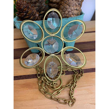 Load image into Gallery viewer, Mcm christmas crystal brass hanging window snowflake 4"