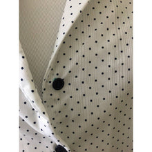 Load image into Gallery viewer, 1980s blouse size 36 deadstock polka dot belted button up