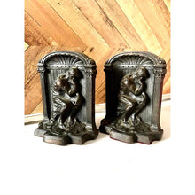 Load image into Gallery viewer, Pair of Solid Bronze Bookends of "The Thinker" by Auguste Rodin