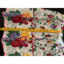 Load image into Gallery viewer, Vintage short half apron fruit pattern with pockets