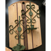 Load image into Gallery viewer, Vintage Home Interior Gothic Green Wrought Iron Candleholder Sconce