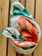 Load image into Gallery viewer, Vintage silk rose scarf