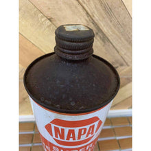 Load image into Gallery viewer, Vintage Metal Can Napa Brake Fluid oil rusty with lid