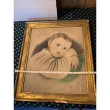 Load image into Gallery viewer, Antique painting figural baby framed portrait