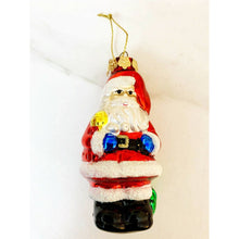 Load image into Gallery viewer, Kurt Adler Polonaise Blown Glass Santa Christmas Ornament Tree 4”