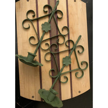 Load image into Gallery viewer, Vintage Home Interior Gothic Green Wrought Iron Candleholder Sconce
