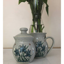 Load image into Gallery viewer, Vintage handmade ceramic sugar and creamer set