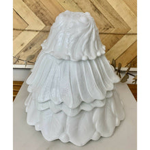 Load image into Gallery viewer, Vintage white milk glass nesting serving bowl set leaf and floral bottom