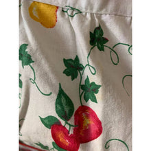 Load image into Gallery viewer, Vintage short half apron fruit pattern with pockets