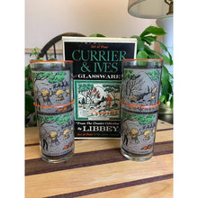 Load image into Gallery viewer, Vintage Currier and Ives tumblers Libby juice drinking glasses