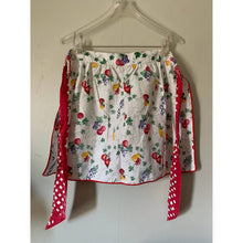 Load image into Gallery viewer, Vintage short half apron fruit pattern with pockets