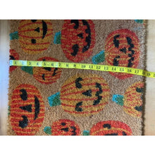 Load image into Gallery viewer, Halloween pumpkin doormat outdoor rug Autumn coconut fiber