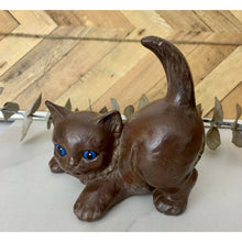 Load image into Gallery viewer, Vintage ceramic kitten figurine MCM hand painted
