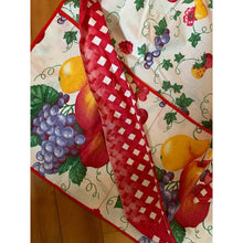 Load image into Gallery viewer, Vintage short half apron fruit pattern with pockets