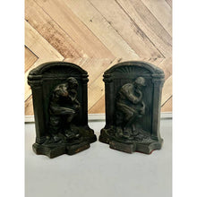 Load image into Gallery viewer, Pair of Solid Bronze Bookends of "The Thinker" by Auguste Rodin