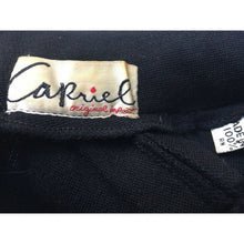 Load image into Gallery viewer, Vintage 1960s Dress Size 12 Black Long Sleeve Rhinestone Collar Cuff Belt Wool