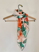 Load image into Gallery viewer, Vintage silk rose scarf