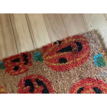 Load image into Gallery viewer, Halloween pumpkin doormat outdoor rug Autumn coconut fiber