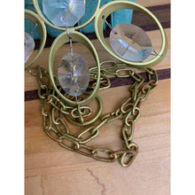 Load image into Gallery viewer, Mcm christmas crystal brass hanging window snowflake 4"