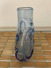 Load image into Gallery viewer, Vintage art glass blue Vase 7" unsigned Richard Harkness New Hampshire studio