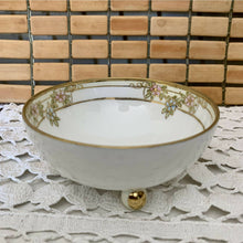 Load image into Gallery viewer, Antique hand painted Nipon footed floral bowl
