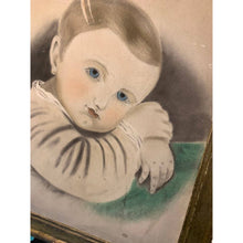 Load image into Gallery viewer, Antique painting figural baby framed portrait