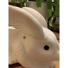 Load image into Gallery viewer, Ceramic bunny rabbit hanging planter pot vase 5"