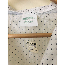 Load image into Gallery viewer, 1980s blouse size 36 deadstock polka dot belted button up