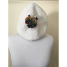 Load image into Gallery viewer, Vintage Beret White Felt With Pom Pom hat Ooh La La!