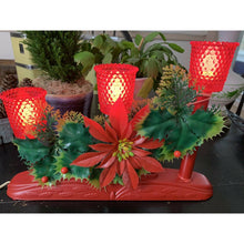 Load image into Gallery viewer, Vintage ACLA Christmas Candelabra Red Votive Window Light Holiday Electric